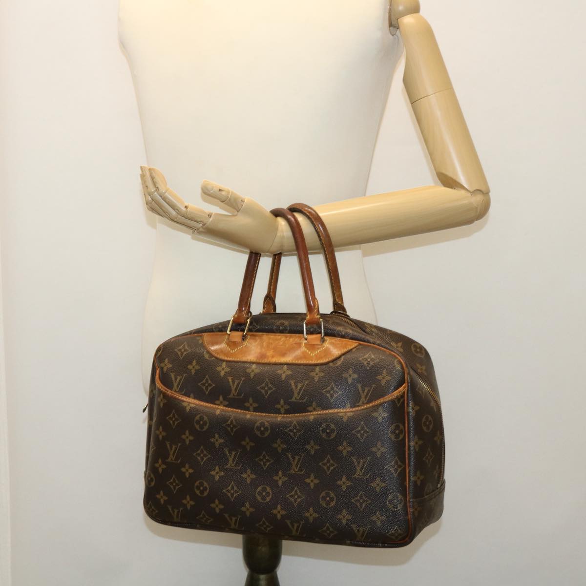 LOUIS VUITTON Monogram Deauville Hand Bag M47270 LV Auth rd4491