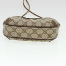 GUCCI Web Sherry Line GG Canvas Shoulder Bag PVC Leather Beige Green Auth rd4502-5