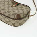 GUCCI Web Sherry Line GG Canvas Shoulder Bag PVC Leather Beige Green Auth rd4502-14