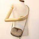 GUCCI Web Sherry Line GG Canvas Shoulder Bag PVC Leather Beige Green Auth rd4502-21