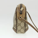 GUCCI Web Sherry Line GG Canvas Shoulder Bag PVC Leather Beige Green Auth rd4502-4