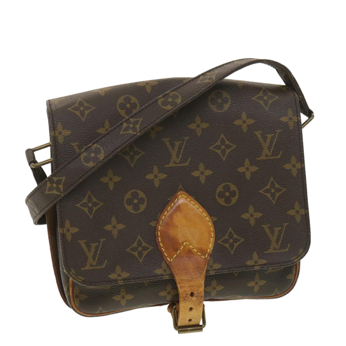 LOUIS VUITTON Monogram Cartouchiere MM Shoulder Bag M51253 LV Auth rd4529