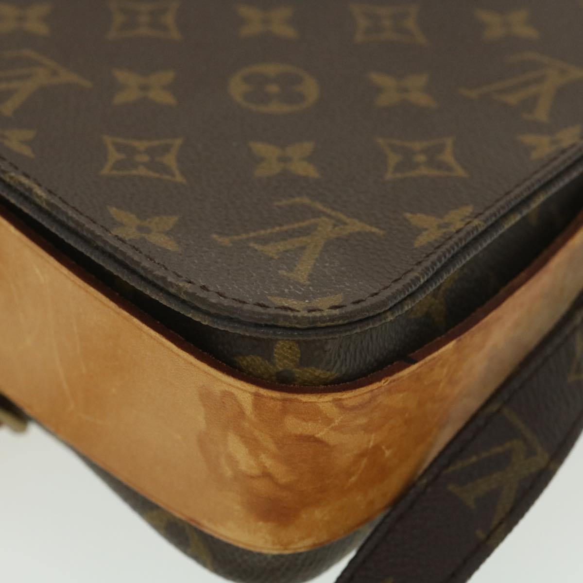 LOUIS VUITTON Monogram Cartouchiere MM Shoulder Bag M51253 LV Auth rd4529