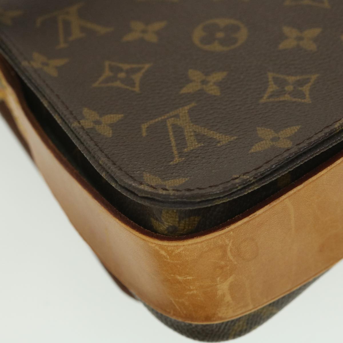 LOUIS VUITTON Monogram Cartouchiere MM Shoulder Bag M51253 LV Auth rd4529