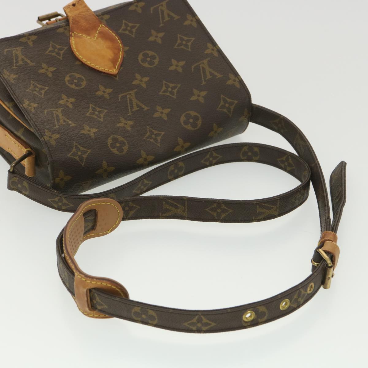 LOUIS VUITTON Monogram Cartouchiere MM Shoulder Bag M51253 LV Auth rd4529