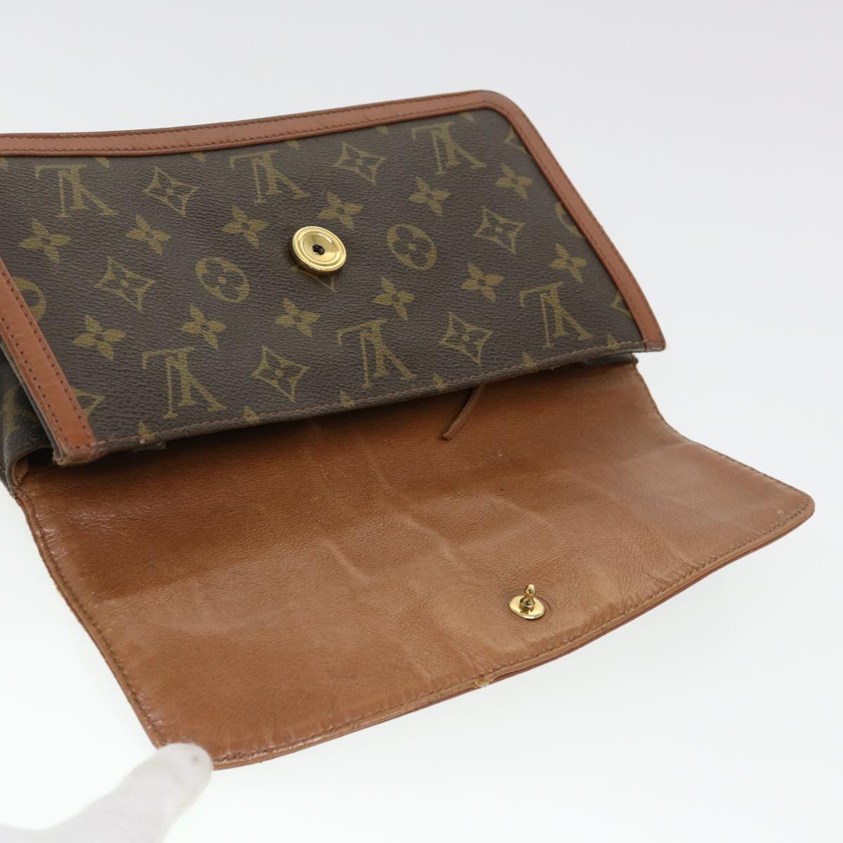 LOUIS VUITTON Monogram Pochette Dam PM Clutch Bag M51812 LV Auth rd4540