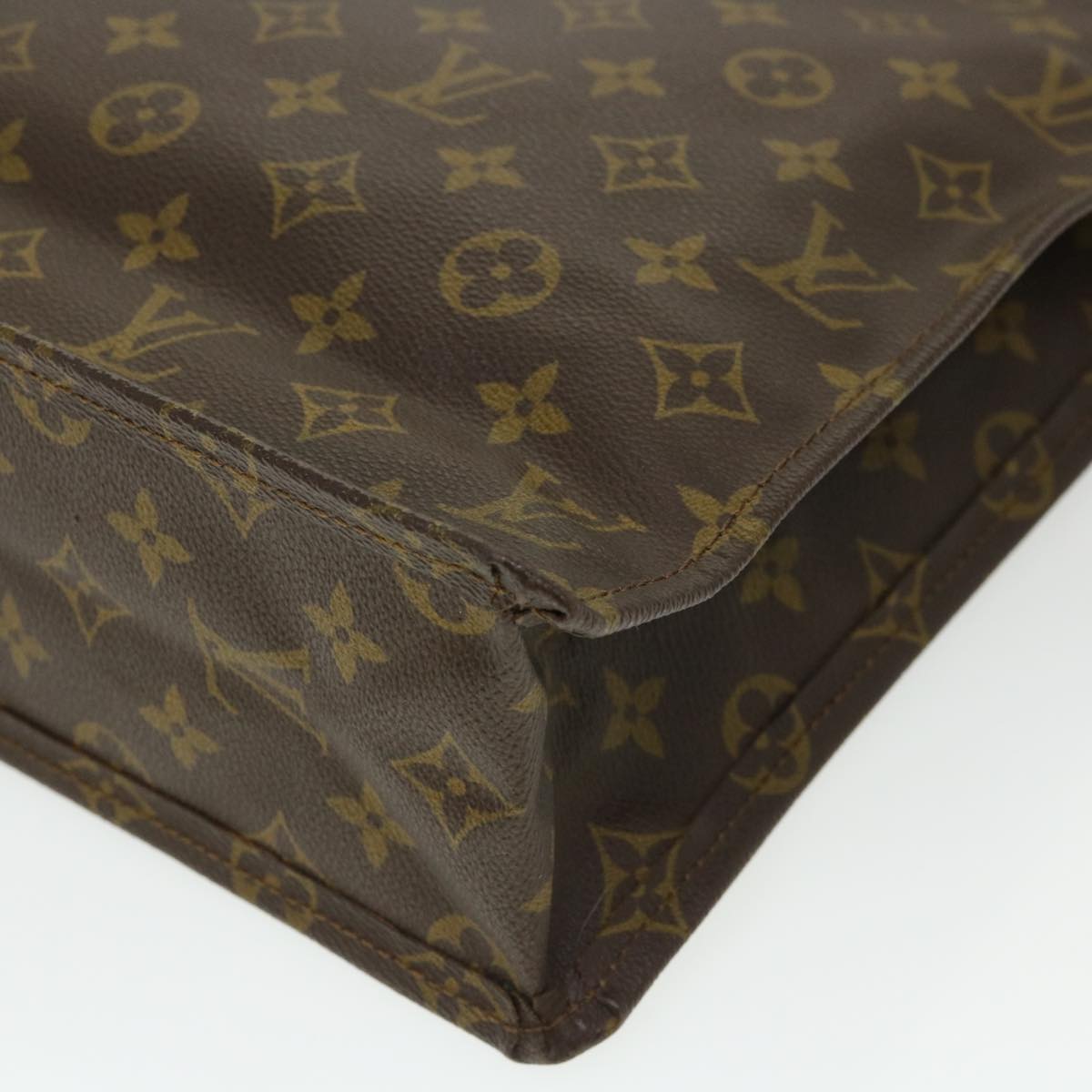 LOUIS VUITTON Monogram Sac Plat Hand Bag M51140 LV Auth rd4586