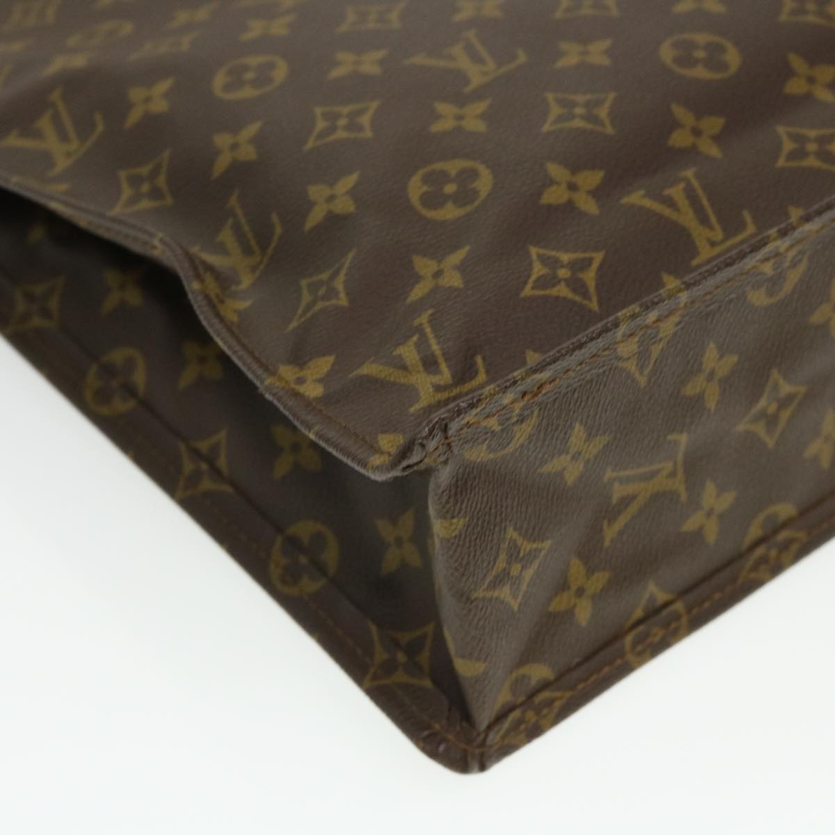 LOUIS VUITTON Monogram Sac Plat Hand Bag M51140 LV Auth rd4586