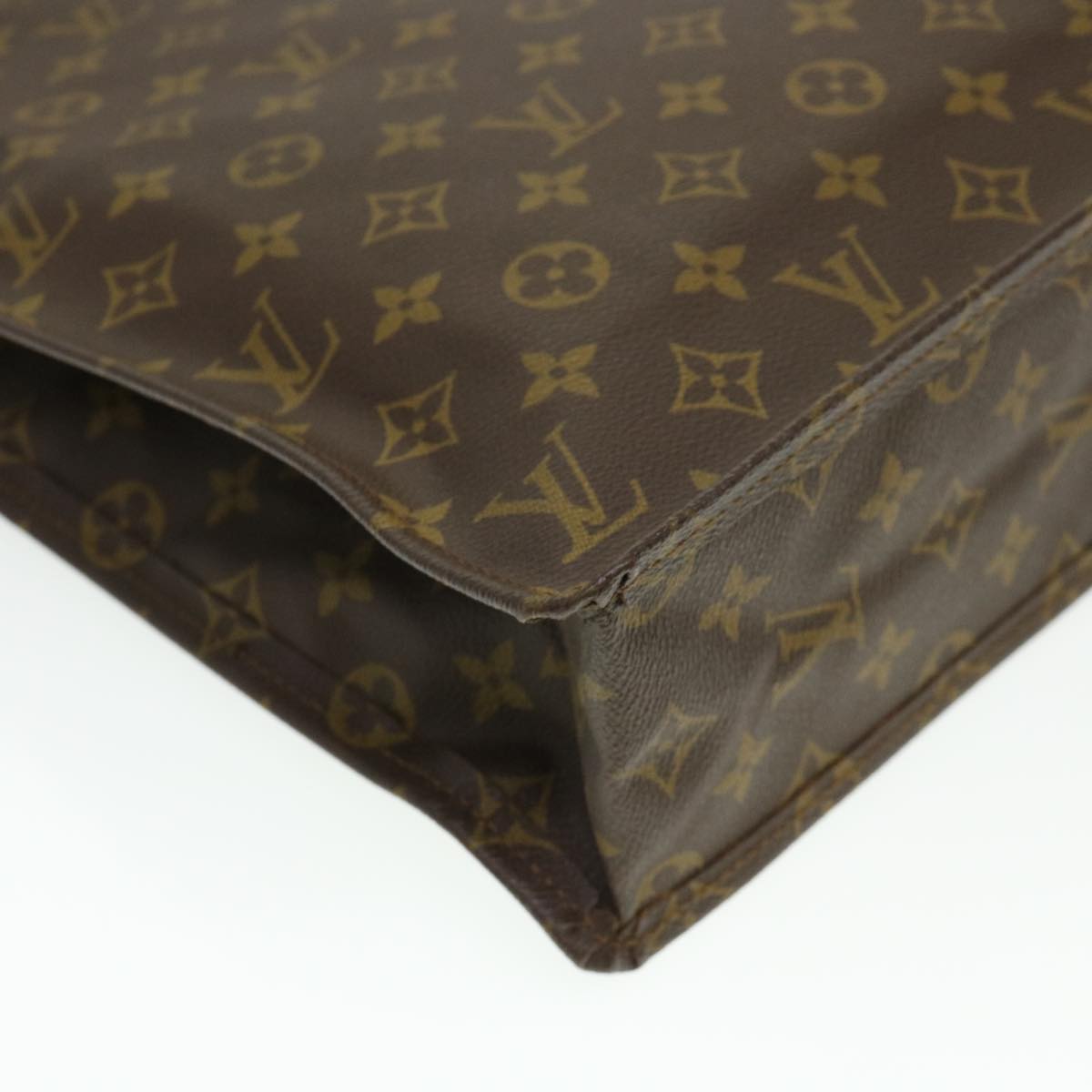 LOUIS VUITTON Monogram Sac Plat Hand Bag M51140 LV Auth rd4586