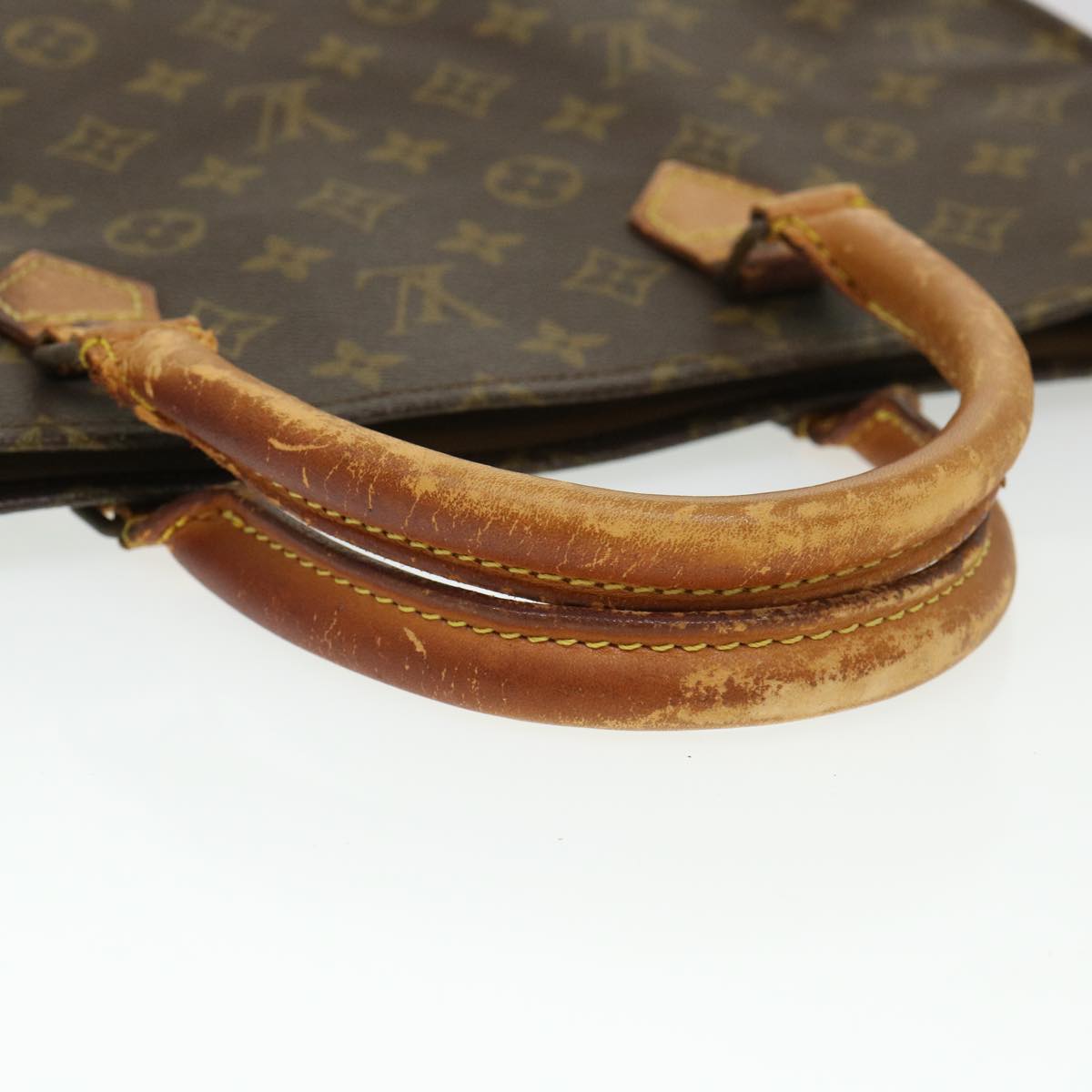 LOUIS VUITTON Monogram Sac Plat Hand Bag M51140 LV Auth rd4586