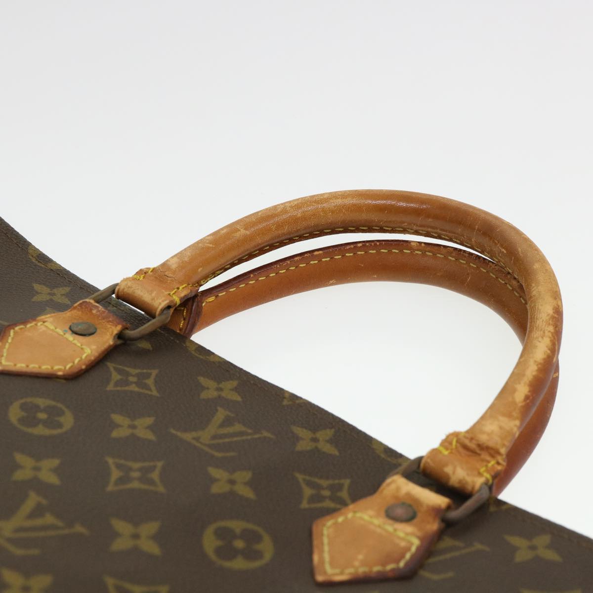 LOUIS VUITTON Monogram Sac Plat Hand Bag M51140 LV Auth rd4586