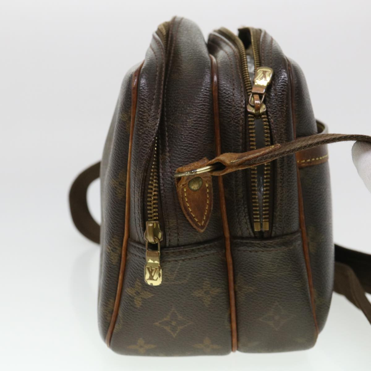 LOUIS VUITTON Monogram Reporter PM Shoulder Bag M45254 LV Auth rd4610