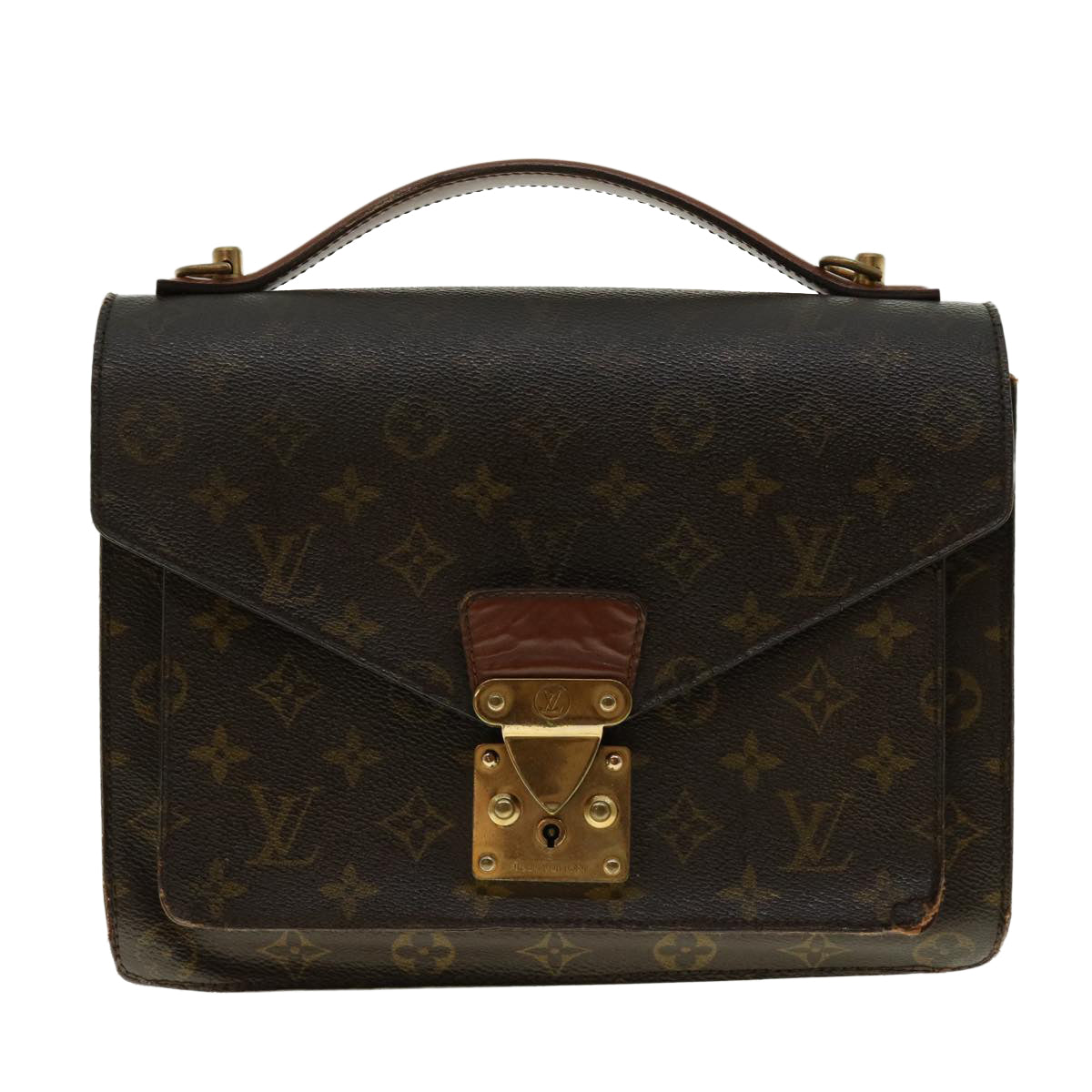 LOUIS VUITTON Monogram Monceau Hand Bag 2way M51185 LV Auth rd4611