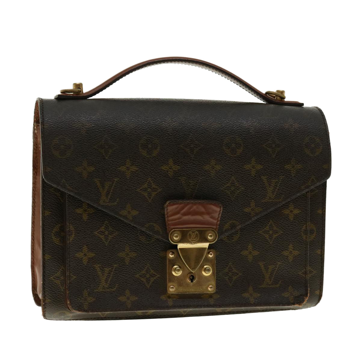 LOUIS VUITTON Monogram Monceau Hand Bag 2way M51185 LV Auth rd4611