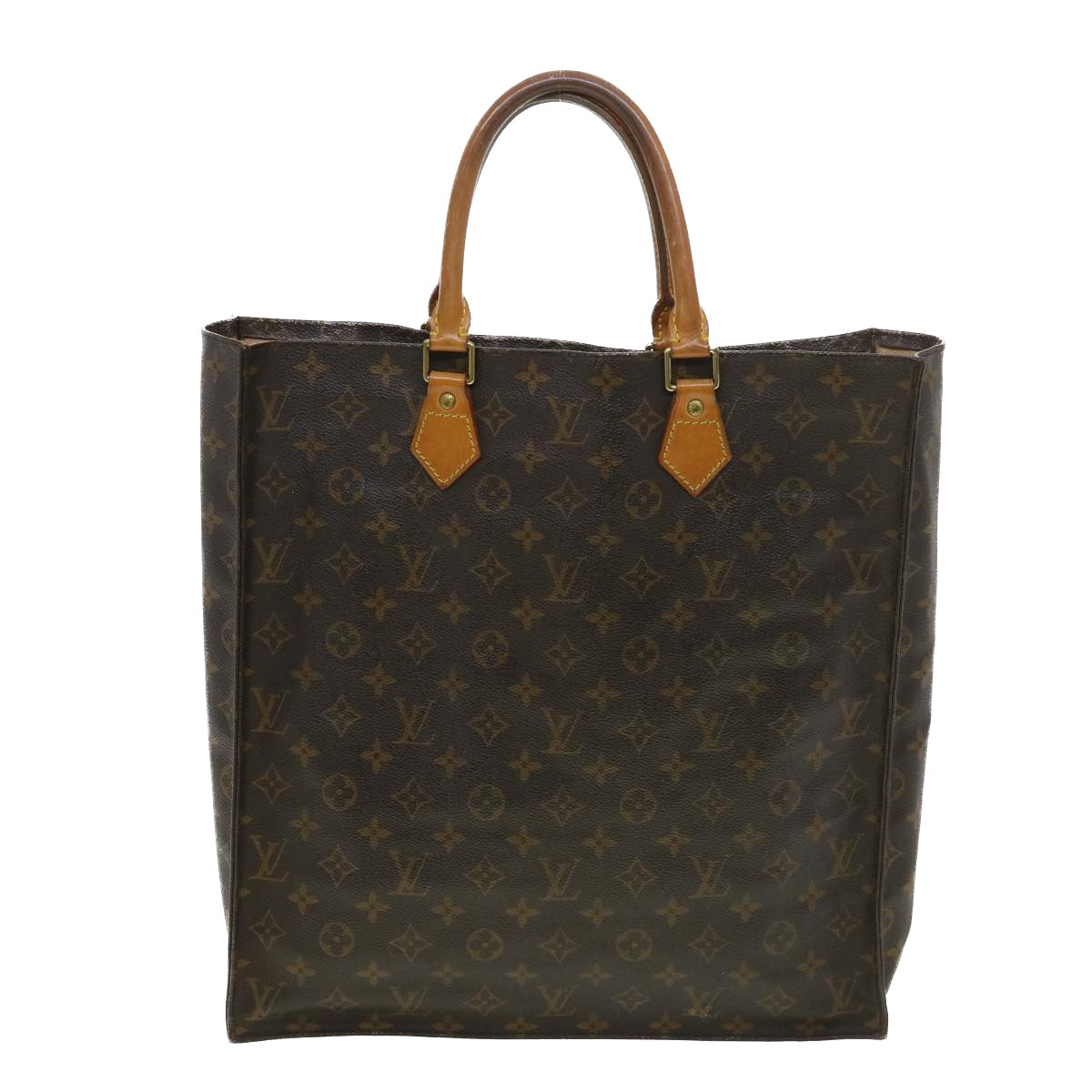 LOUIS VUITTON Monogram Sac Plat Hand Bag M51140 LV Auth rd4666 - 0