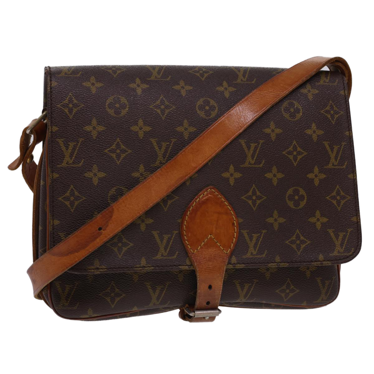 LOUIS VUITTON Monogram Cartouchiere GM Shoulder Bag Vintage M51252 Auth rd4696