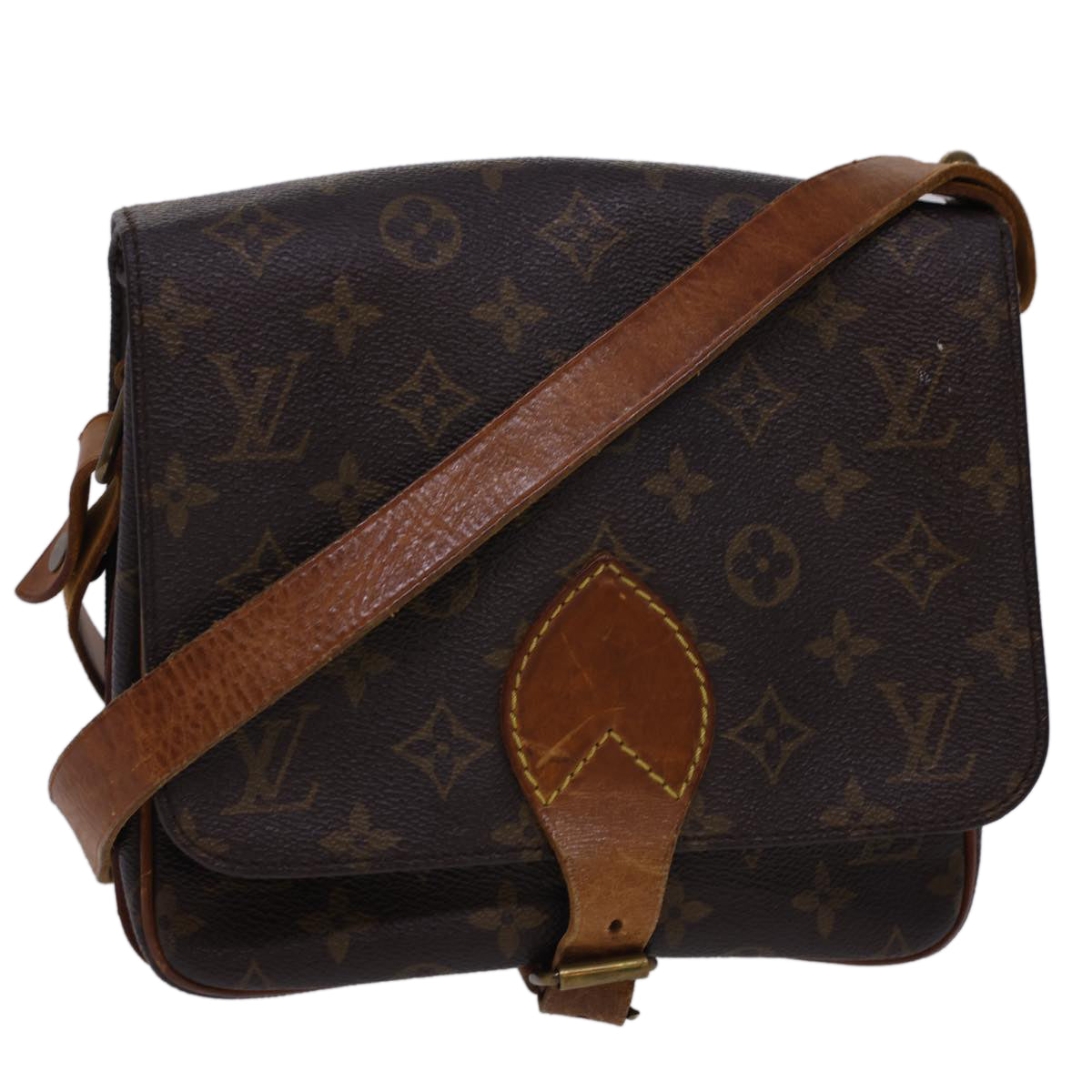 LOUIS VUITTON Monogram Cartouchiere MM Shoulder Bag M51253 LV Auth rd4699