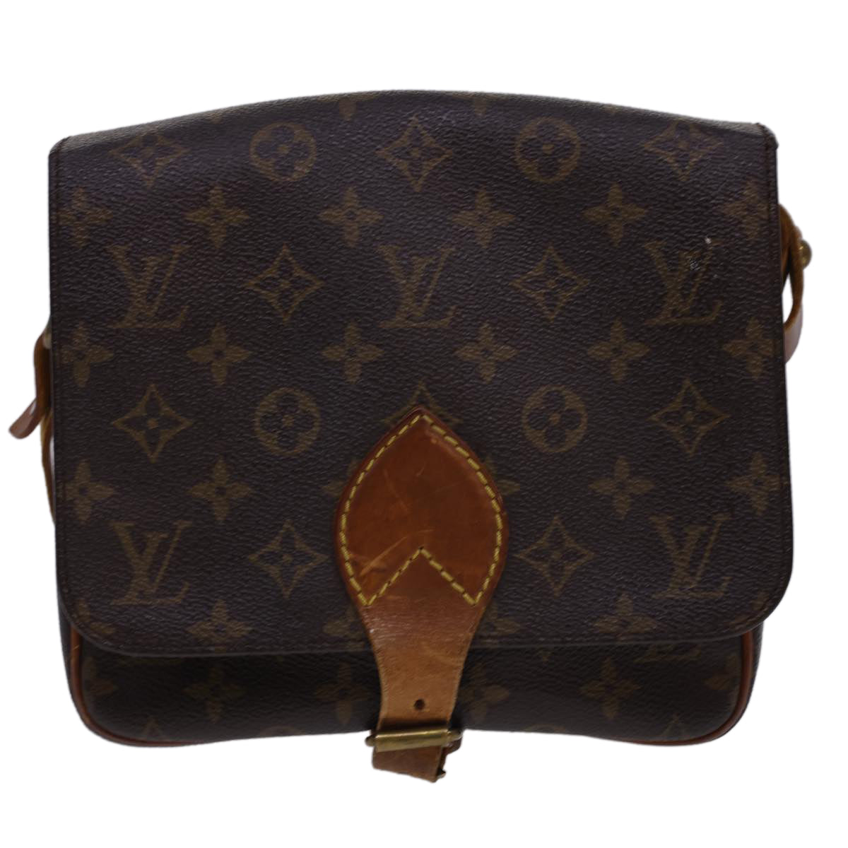 LOUIS VUITTON Monogram Cartouchiere MM Shoulder Bag M51253 LV Auth rd4699