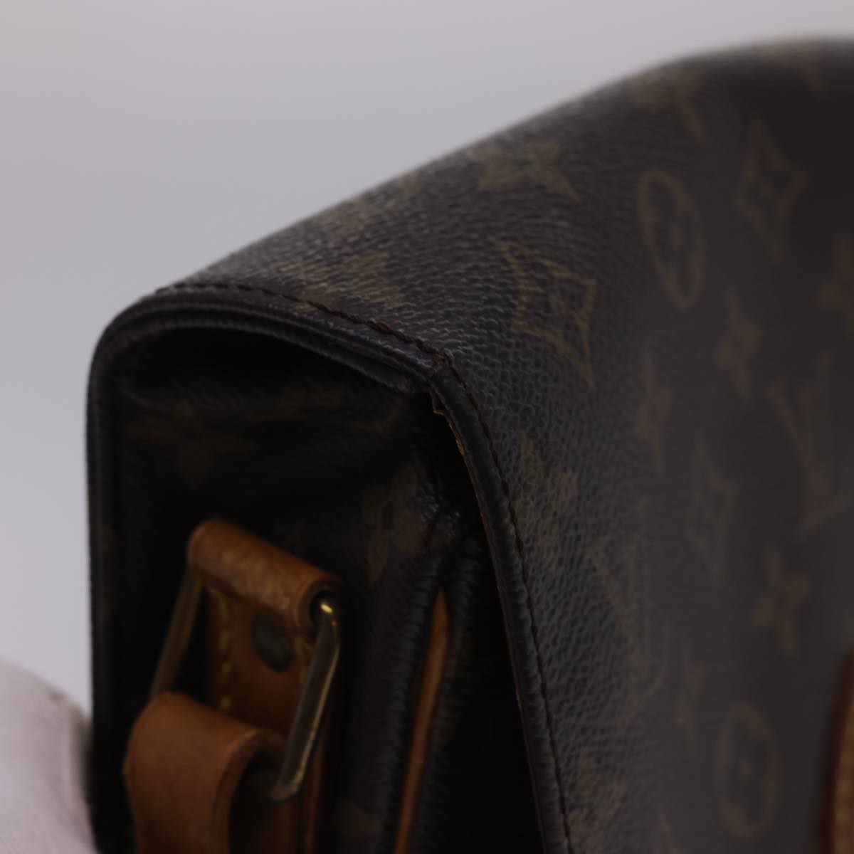 LOUIS VUITTON Monogram Cartouchiere MM Shoulder Bag M51253 LV Auth rd4699