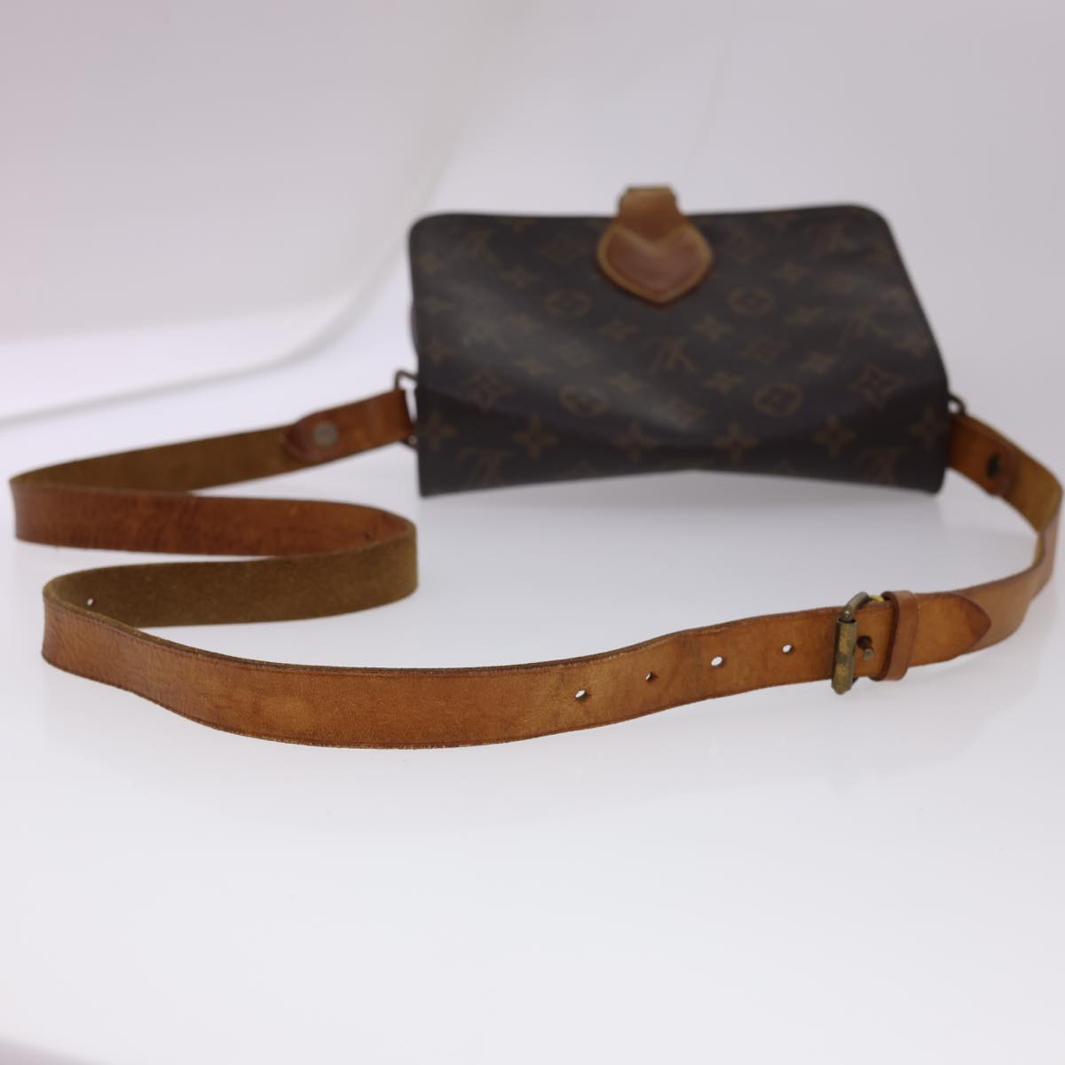 LOUIS VUITTON Monogram Cartouchiere MM Shoulder Bag M51253 LV Auth rd4699