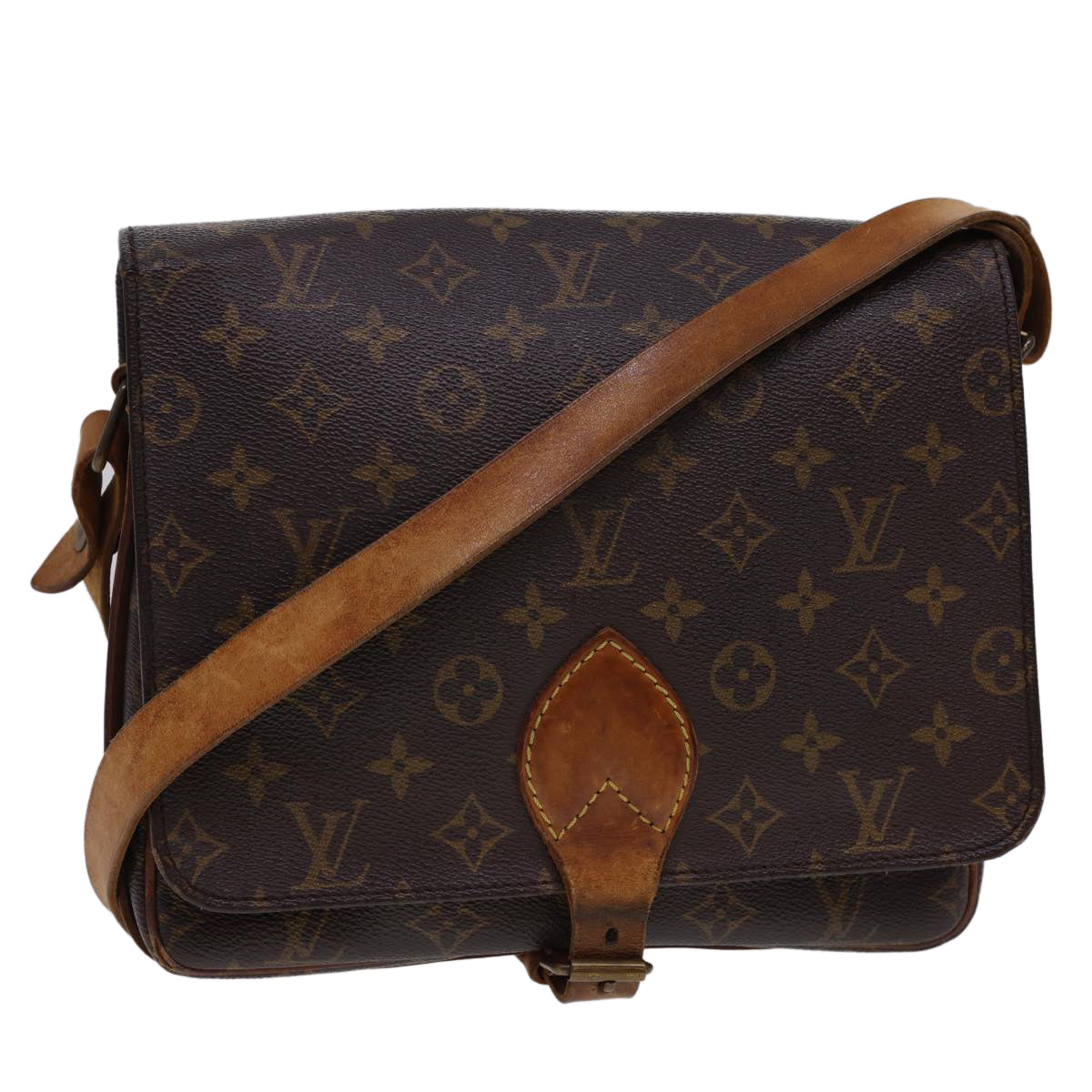 LOUIS VUITTON Monogram Cartouchiere GM Shoulder Bag M51252 LV Auth rd4702