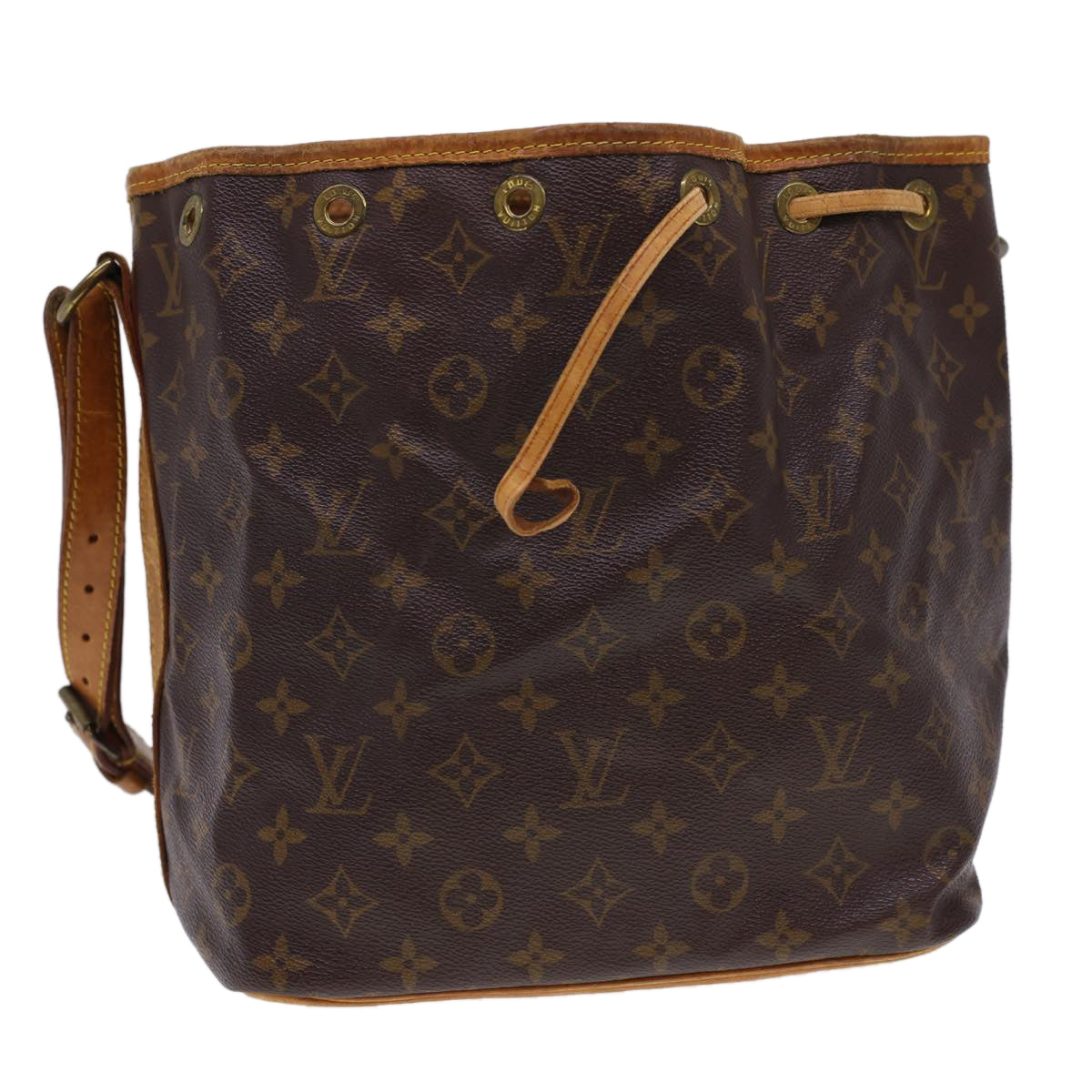 LOUIS VUITTON Monogram Petit Noe Shoulder Bag M42226 LV Auth rd4705