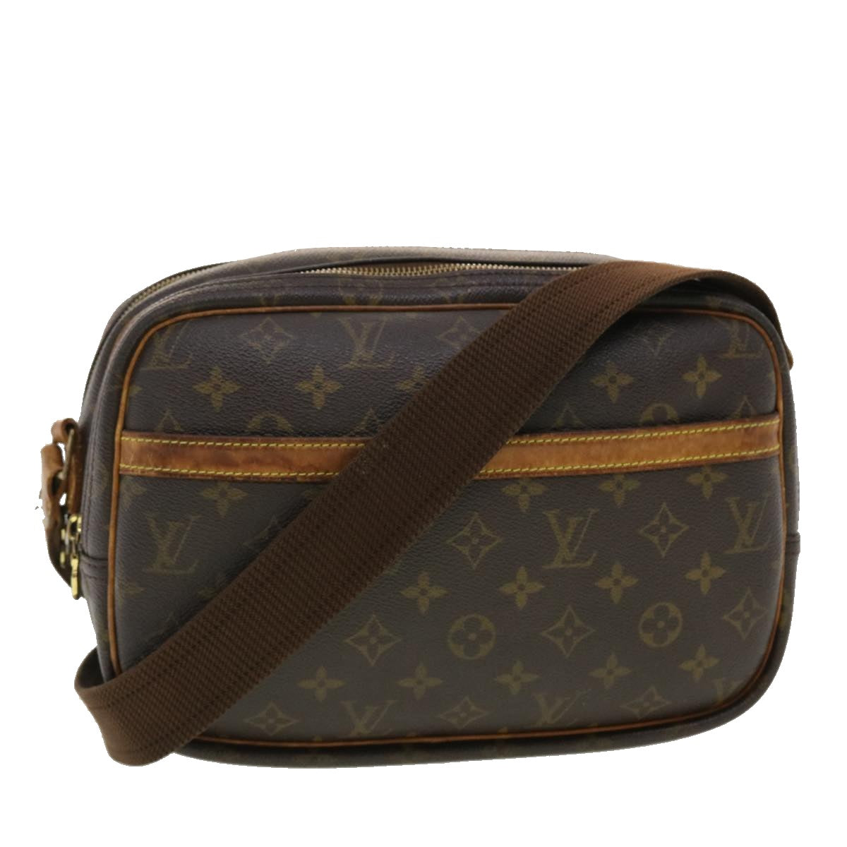 LOUIS VUITTON Monogram Reporter PM Shoulder Bag M45254 LV Auth rd4711