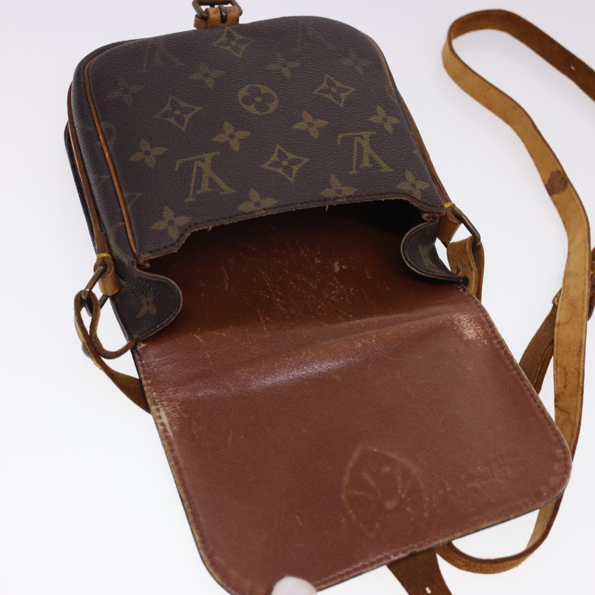 LOUIS VUITTON Monogram Cartouchiere PM Shoulder Bag M51254 LV Auth rd4717