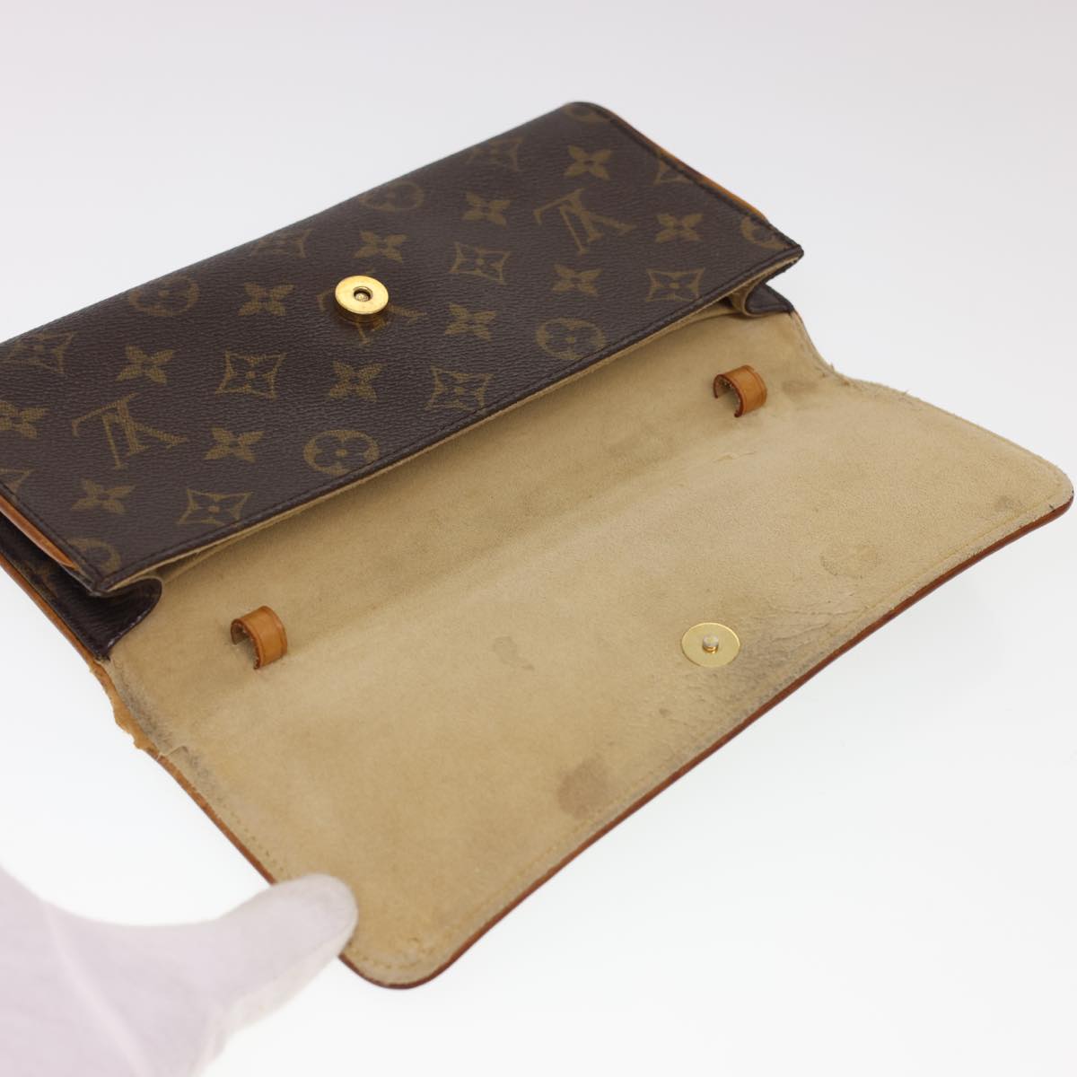 LOUIS VUITTON Monogram Pochette Twin GM Shoulder Bag M51852 LV Auth rd4742