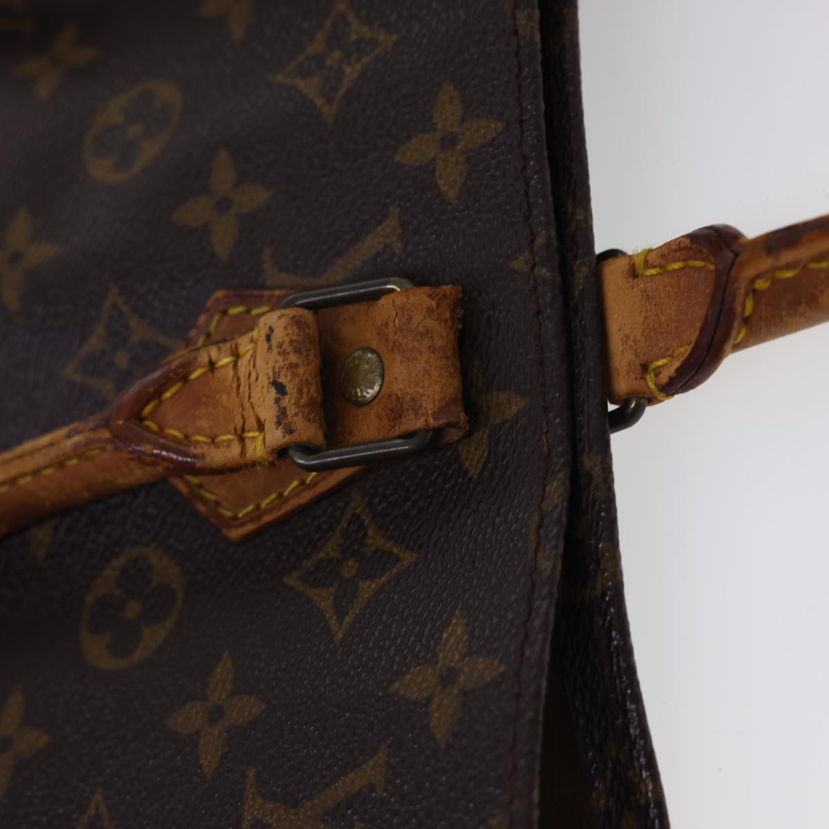 LOUIS VUITTON Monogram Sac Plat Hand Bag M51140 LV Auth rd4748