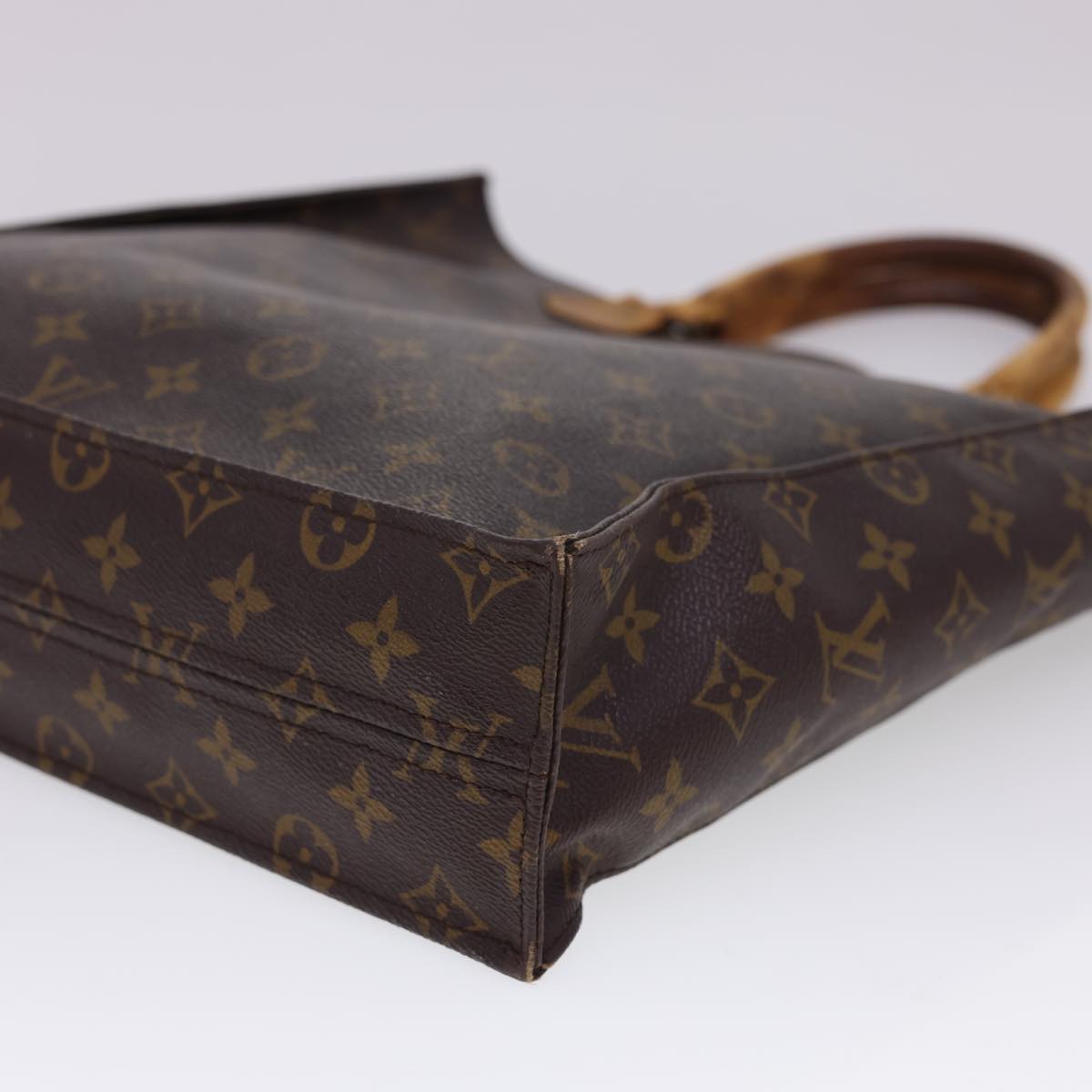 LOUIS VUITTON Monogram Sac Plat Hand Bag M51140 LV Auth rd4748