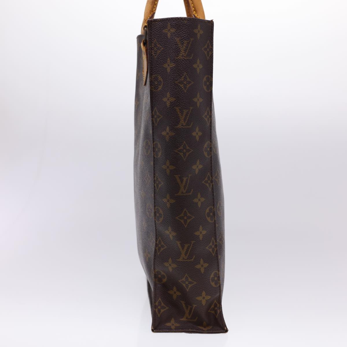 LOUIS VUITTON Monogram Sac Plat Hand Bag M51140 LV Auth rd4748