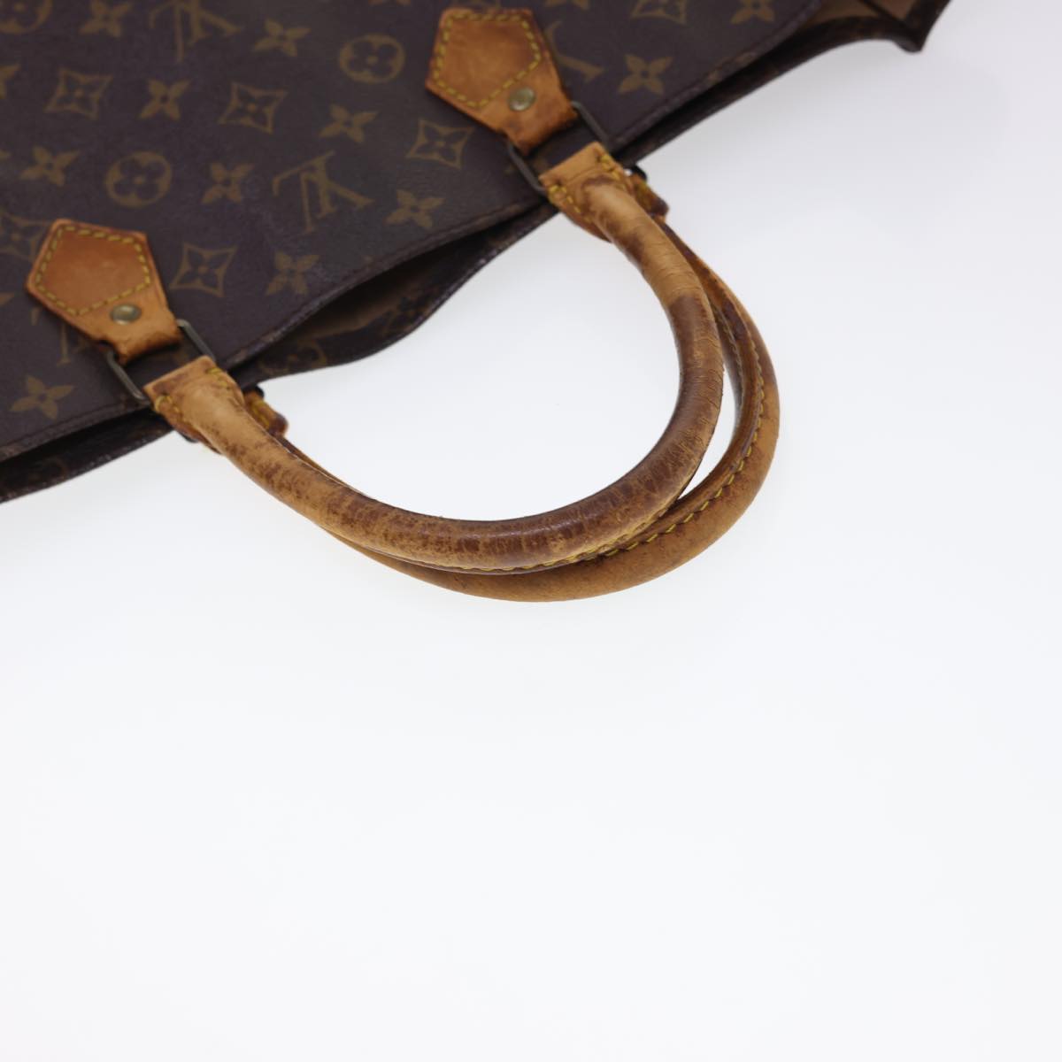 LOUIS VUITTON Monogram Sac Plat Hand Bag M51140 LV Auth rd4748