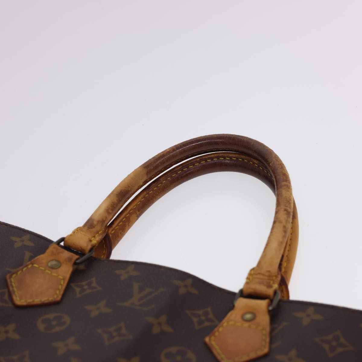 LOUIS VUITTON Monogram Sac Plat Hand Bag M51140 LV Auth rd4748