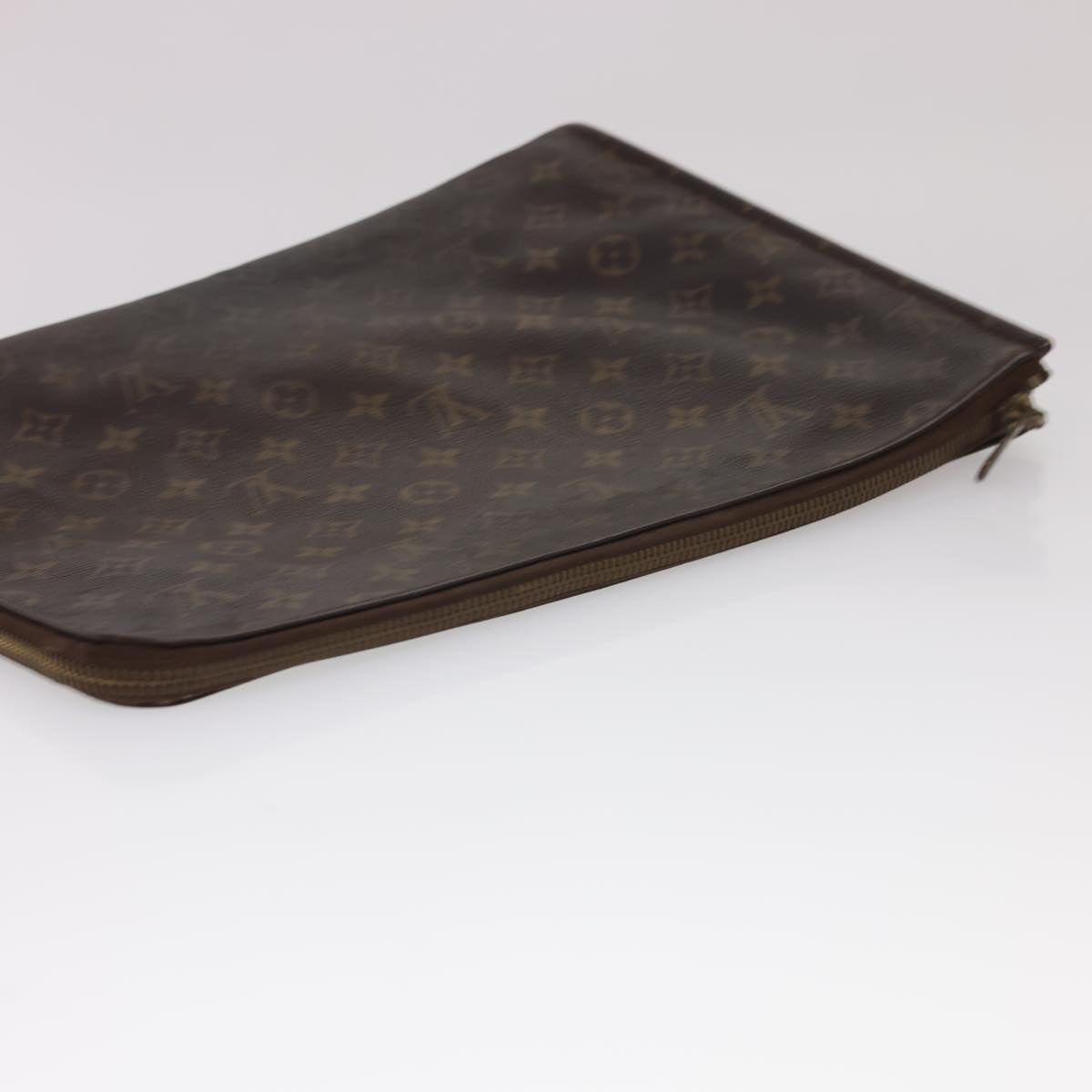 LOUIS VUITTON Monogram Poche Document Briefcase M53400 LV Auth rd4765