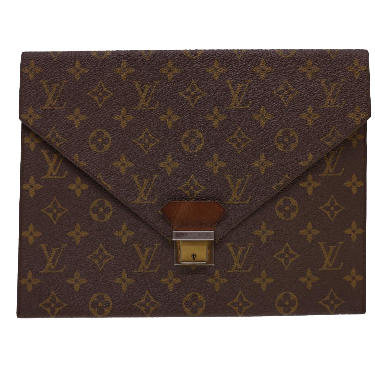 LOUIS VUITTON Monogram Posh plate Briefcase M53522 LV Auth rd4766