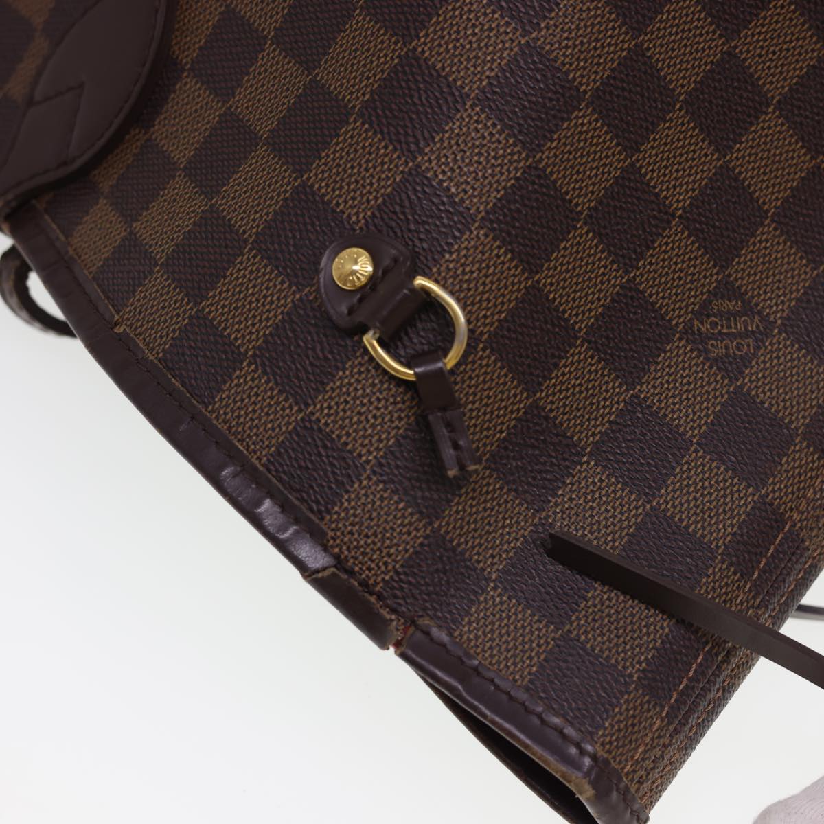 LOUIS VUITTON Damier Ebene Neverfull GM Tote Bag N51106 LV Auth rd4774