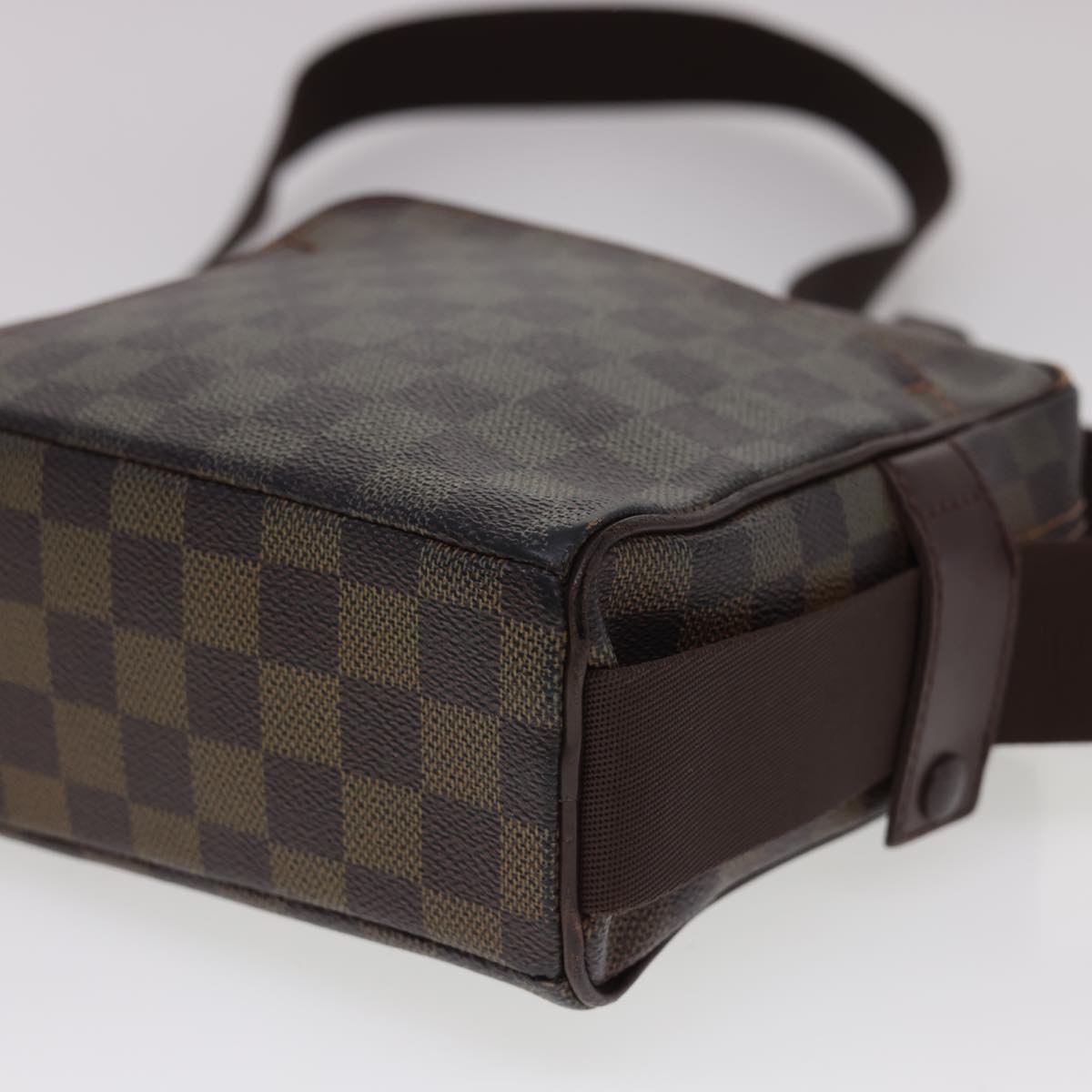 LOUIS VUITTON Damier Ebene Olaf PM Shoulder Bag N41442 LV Auth rd4775