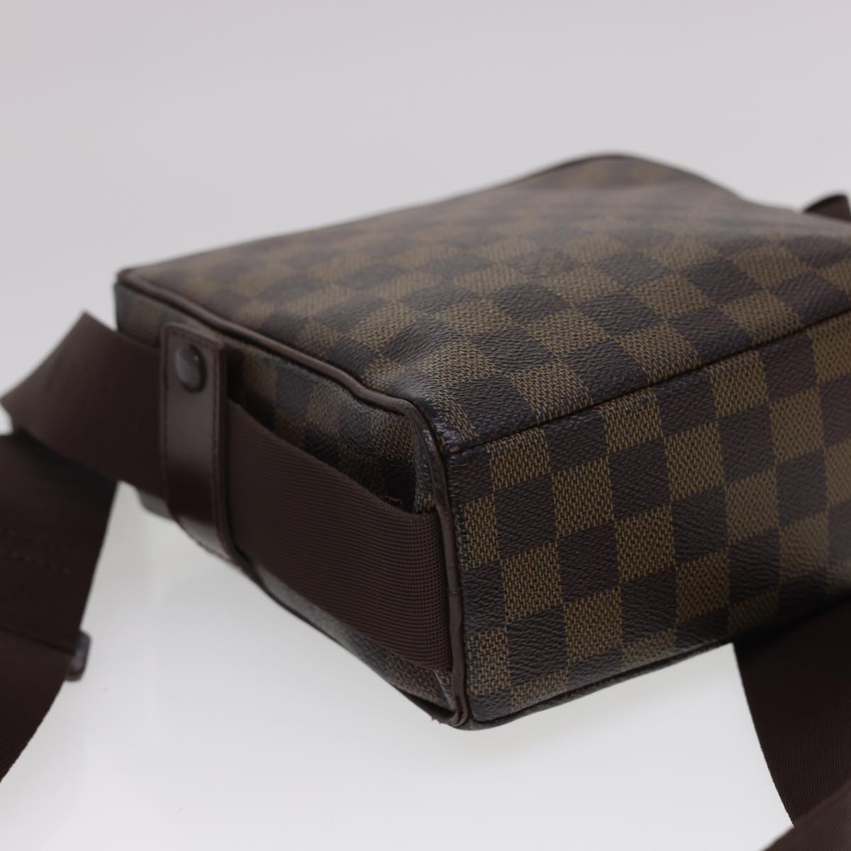 LOUIS VUITTON Damier Ebene Olaf PM Shoulder Bag N41442 LV Auth rd4775