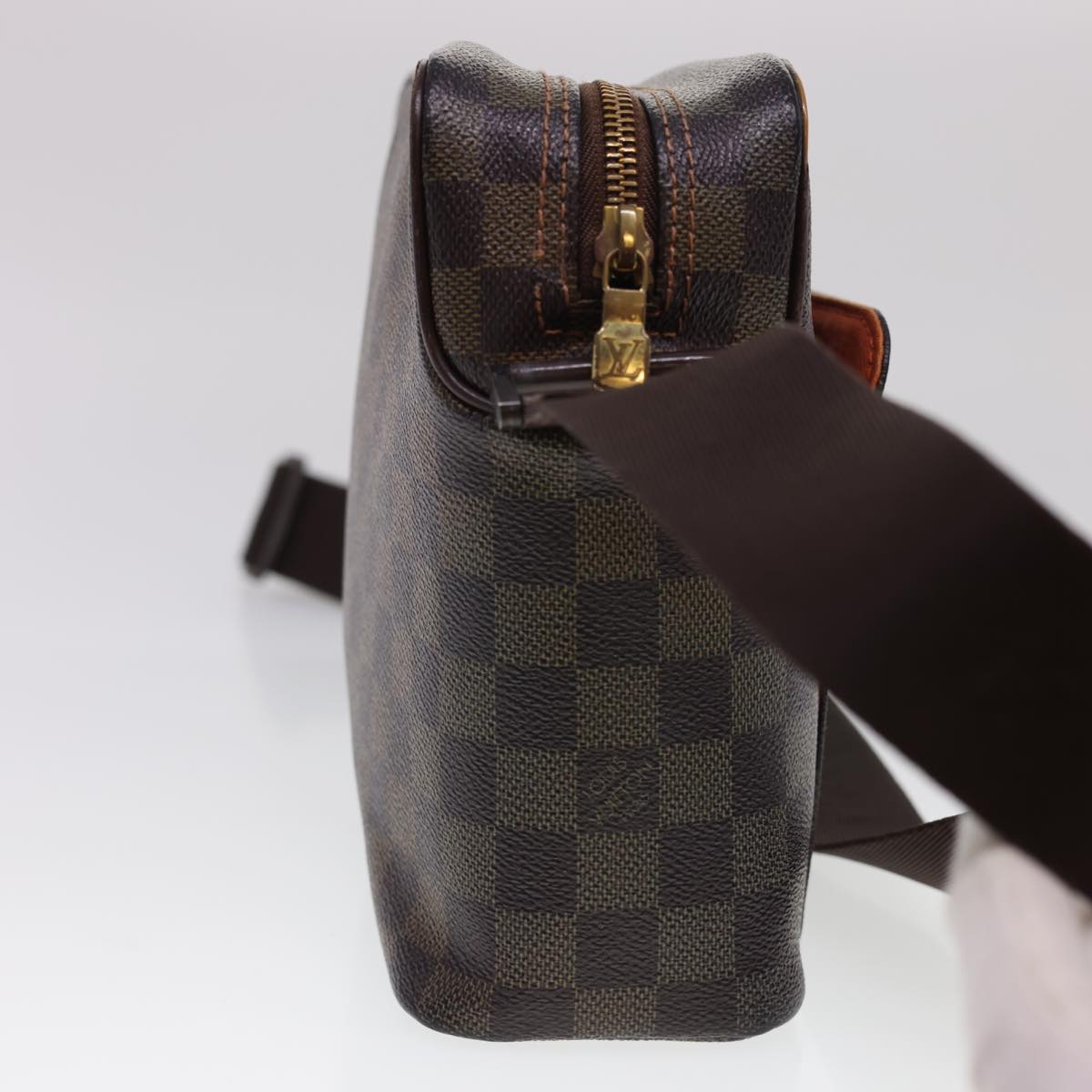 LOUIS VUITTON Damier Ebene Olaf PM Shoulder Bag N41442 LV Auth rd4775