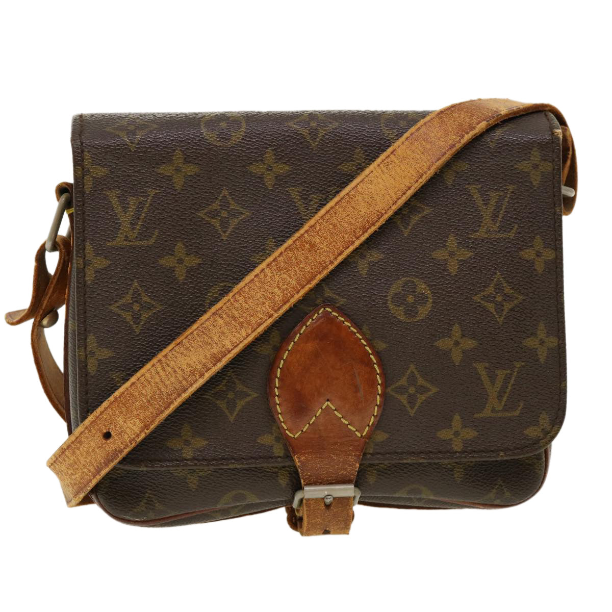 LOUIS VUITTON Monogram Cartouchiere MM Shoulder Bag Vintage M51253 Auth rd4825