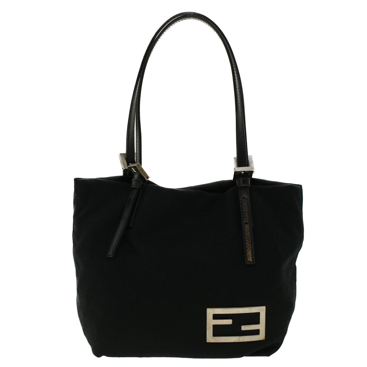 FENDI Shoulder Bag Nylon Black Auth rd4906