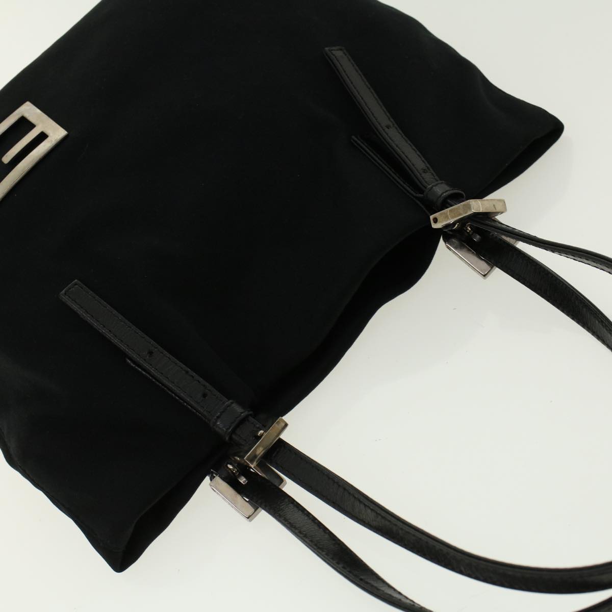 FENDI Shoulder Bag Nylon Black Auth rd4906