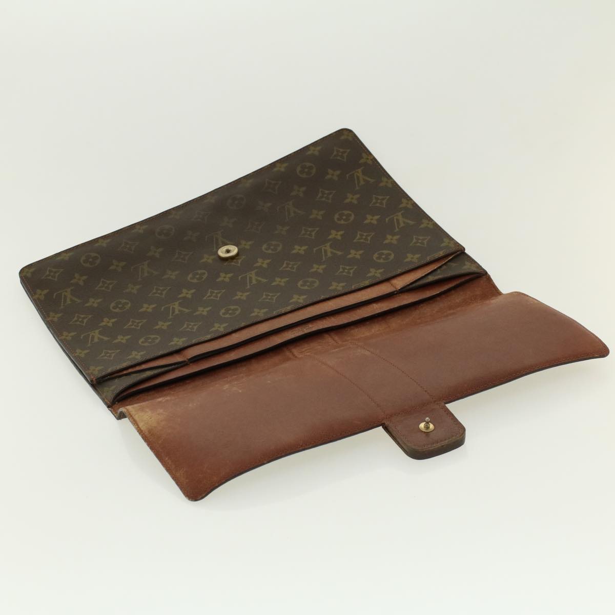 LOUIS VUITTON Monogram Posh Diplomat Homme Clutch Bag 243 LV Auth rd4996