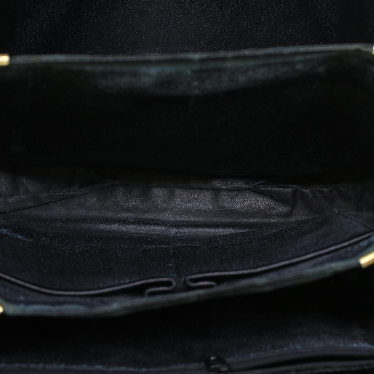 CELINE Horse Carriage Shoulder Bag Leather Black Auth rd5032