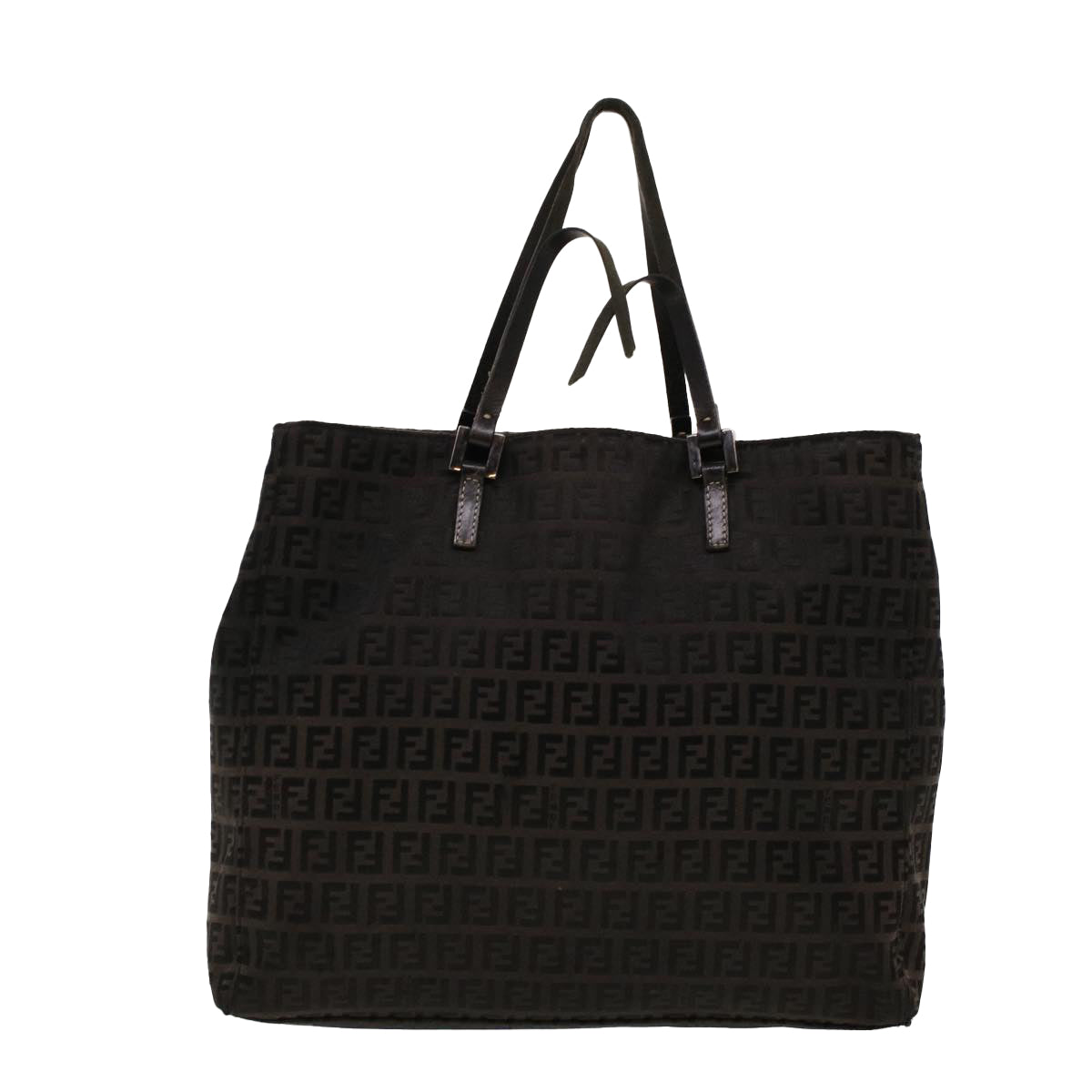 FENDI Zucchino Canvas Tote Bag Black 32028BH019028 Auth rd5035 - 0