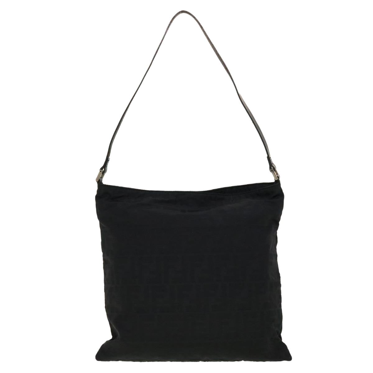 FENDI Zucca Canvas Shoulder Bag Black 06-10 15999 002 Auth rd5061 - 0
