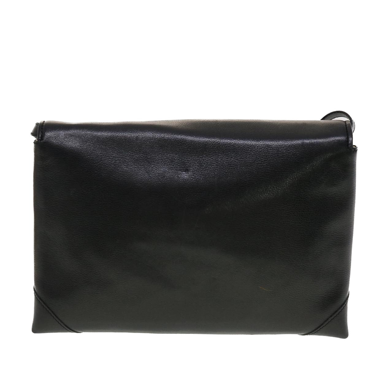 CELINE Shoulder Bag Leather Black Auth rd5145 - 0