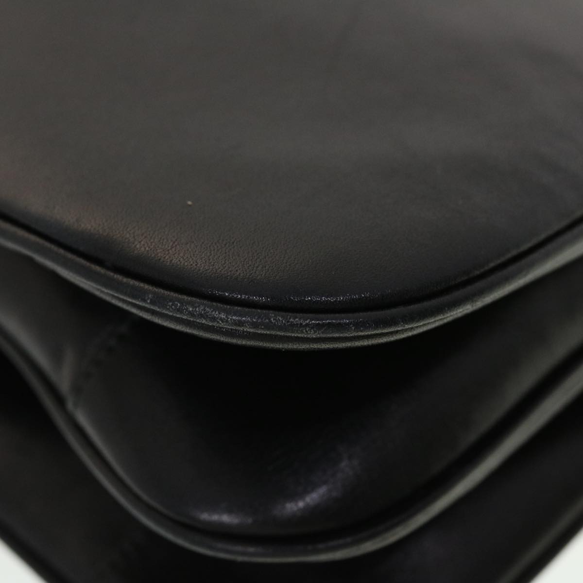 CELINE Horse Carriage Shoulder Bag Leather Black Auth rd5162