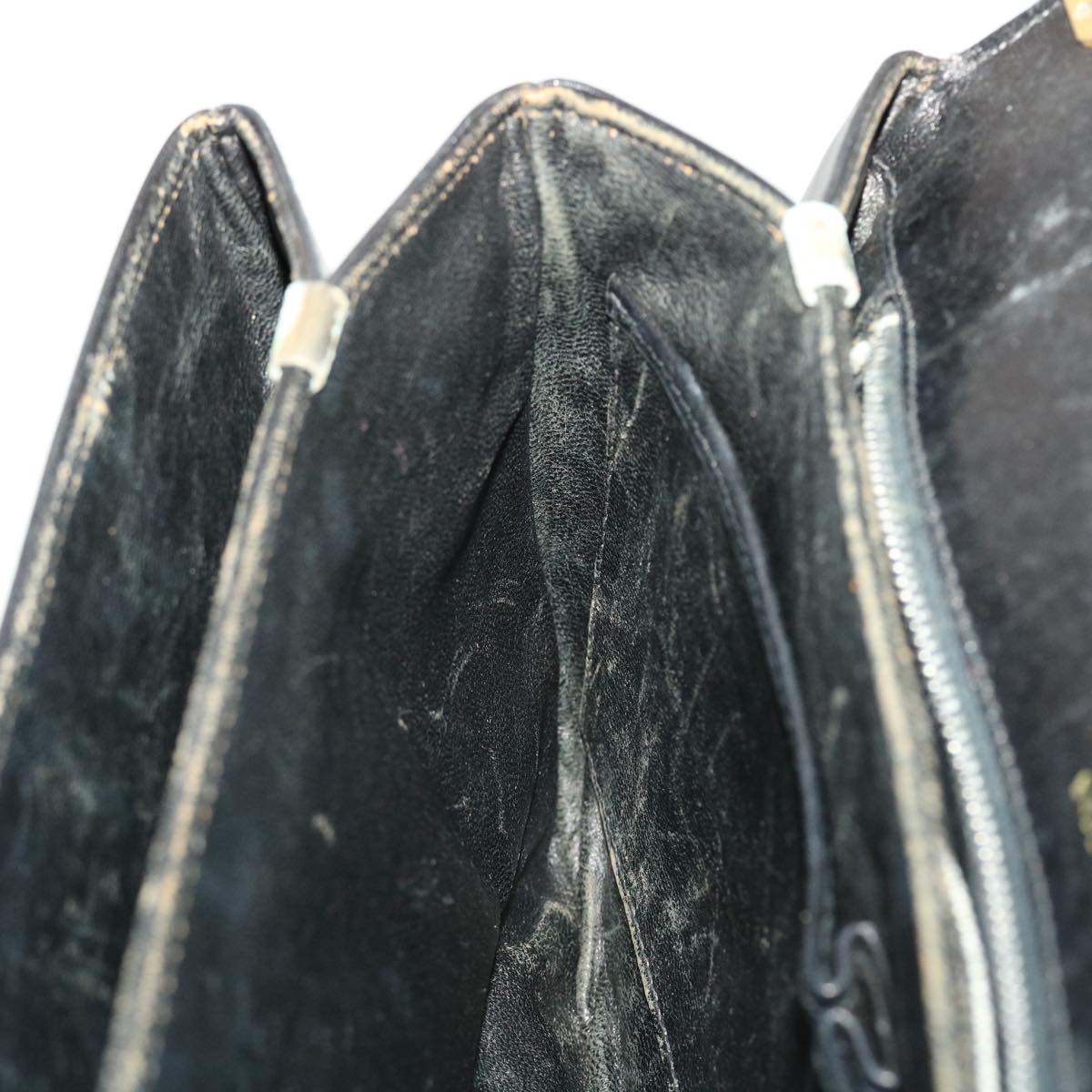 CELINE Horse Carriage Shoulder Bag Leather Black Auth rd5162